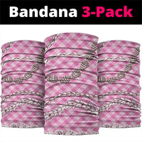 Pink Aloha Hawaii Shell Lei Neck Gaiter Palaka Hebrew Cone Honey Cowrie Elegant Curves - Polynesian Pride