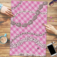 Pink Aloha Hawaii Shell Lei Puzzle Palaka Hebrew Cone Honey Cowrie Elegant Curves - Polynesian Pride
