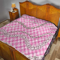 Pink Aloha Hawaii Shell Lei Quilt Palaka Hebrew Cone Honey Cowrie Elegant Curves - Polynesian Pride