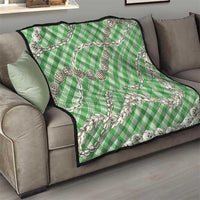 Green Aloha Hawaii Shell Lei Quilt Palaka Hebrew Cone Honey Cowrie Elegant Curves - Polynesian Pride