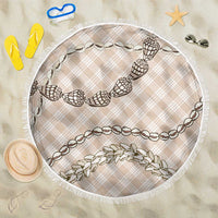 Beige Aloha Hawaii Shell Lei Beach Blanket Palaka Hebrew Cone Honey Cowrie Elegant Curves - Polynesian Pride