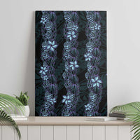 Purple Paradise Hawaii Shell Lei Canvas Wall Art Hawaiian Sunrise Shell Hebrew Cone Plumeria - Polynesian Pride