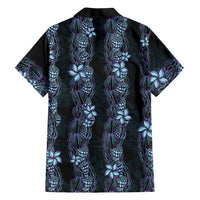 Purple Paradise Hawaii Shell Lei Family Matching Off The Shoulder Long Sleeve Dress and Hawaiian Shirt Hawaiian Sunrise Shell Hebrew Cone Plumeria LT14 - Polynesian Pride