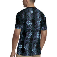 Purple Paradise Hawaii Shell Lei Rugby Jersey Hawaiian Sunrise Shell Hebrew Cone Plumeria - Polynesian Pride