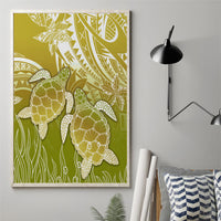 Polynesia Sea Turtle Canvas Wall Art Happy Valentine Day Polynesian - Gold LT14 - Polynesian Pride