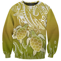 Polynesia Sea Turtle Sweatshirt Happy Valentine Day Polynesian - Gold LT14 Unisex Gold - Polynesian Pride