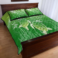Polynesia Sea Turtle Quilt Bed Set Happy Valentine Day Polynesian - Green LT14 - Polynesian Pride