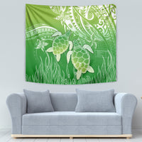 Polynesia Sea Turtle Tapestry Happy Valentine Day Polynesian - Green LT14 - Polynesian Pride