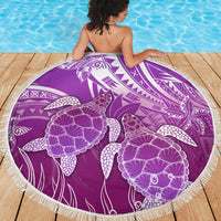 Polynesia Valentine Day Beach Blanket Polynesian Sea Turtle Purple Version LT14 - Polynesian Pride