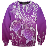 Polynesia Valentine Day Sweatshirt Polynesian Sea Turtle Purple Version LT14 Unisex Purple - Polynesian Pride