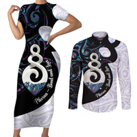 Aotearoa Pikorua Couples Matching Short Sleeve Bodycon Dress and Long Sleeve Button Shirt NZ Twist - Bond And Love