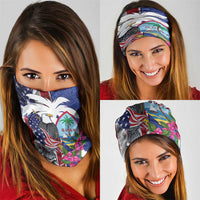 United States Guam Neck Gaiter USA Eagle Guahan Seal Bougainvillea - Polynesian Pride