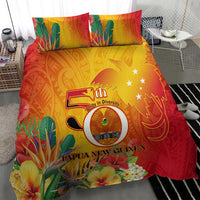 Papua New Guinea Independence Day Bedding Set 50th Anniversary Unity in Diversity
