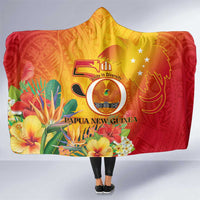 Papua New Guinea Independence Day Hooded Blanket 50th Anniversary Unity in Diversity