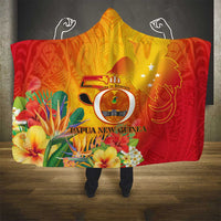 Papua New Guinea Independence Day Hooded Blanket 50th Anniversary Unity in Diversity