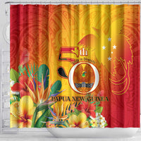 Papua New Guinea Independence Day Shower Curtain 50th Anniversary Unity in Diversity