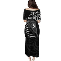 Personalised New Zealand Silver Fern Lacrosse Puletasi Aotearoa Maori Pattern LT14 - Polynesian Pride