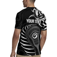 Personalised New Zealand Silver Fern Lacrosse Rugby Jersey Aotearoa Maori Pattern