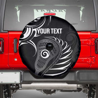 Personalised New Zealand Silver Fern Lacrosse Spare Tire Cover Aotearoa Maori Pattern