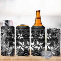 Polynesian 4 in 1 Can Cooler Tumbler Black Hawaiian Tribal Hammerhead Shark