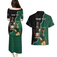 Personalised New Zealand And South Africa Rugby Couples Matching Puletasi and Hawaiian Shirt 2024 All Black Springboks Mascots Together LT14 - Polynesian Pride