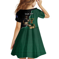 Personalised New Zealand And South Africa Rugby Family Matching Off Shoulder Maxi Dress and Hawaiian Shirt 2024 All Black Springboks Mascots Together LT14 - Polynesian Pride