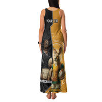 Personalised New Zealand And Australia Rugby Family Matching Tank Maxi Dress and Hawaiian Shirt 2024 All Black Wallabies Mascots Together