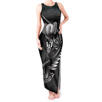 Personalised All Black New Zealand Darts Tank Maxi Dress Aoteroa Fern Maori Galaxy Style