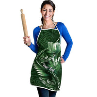 Personalised All Green New Zealand Darts Apron Aoteroa Fern Maori Galaxy Style - Polynesian Pride