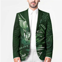 Personalised All Green New Zealand Darts Blazer Aoteroa Fern Maori Galaxy Style - Polynesian Pride
