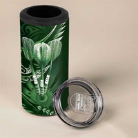 All Green New Zealand Darts 4 in 1 Can Cooler Tumbler Aoteroa Fern Maori Galaxy Style