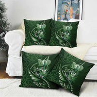 Personalised All Green New Zealand Darts Pillow Cover Aoteroa Fern Maori Galaxy Style - Polynesian Pride