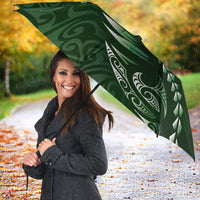 Personalised All Green New Zealand Darts Umbrella Aoteroa Fern Maori Galaxy Style - Polynesian Pride