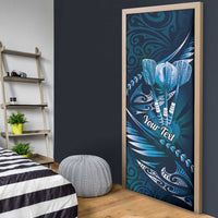 Personalised All Blue New Zealand Darts Door Cover Aoteroa Fern Maori Galaxy Style LT14 - Polynesian Pride