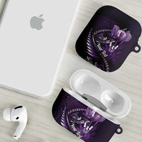 Personalised All Purple New Zealand Darts AirPods Case Aoteroa Fern Maori Galaxy Style - Polynesian Pride