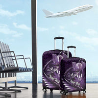Personalised All Purple New Zealand Darts Luggage Cover Aoteroa Fern Maori Galaxy Style
