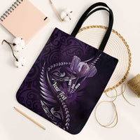 Personalised All Purple New Zealand Darts Tote Bag Aoteroa Fern Maori Galaxy Style - Polynesian Pride