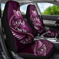 Personalised All Pink New Zealand Darts Car Seat Cover Aoteroa Fern Maori Galaxy Style LT14 - Polynesian Pride