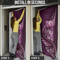 Personalised All Pink New Zealand Darts Door Cover Aoteroa Fern Maori Galaxy Style LT14 - Polynesian Pride