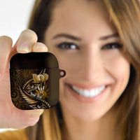 Personalised All Gold New Zealand Darts AirPods Case Aoteroa Fern Maori Galaxy Style LT14 - Polynesian Pride