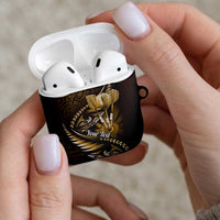 Personalised All Gold New Zealand Darts AirPods Case Aoteroa Fern Maori Galaxy Style LT14 - Polynesian Pride