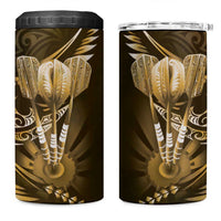 All Gold New Zealand Darts 4 in 1 Can Cooler Tumbler Aoteroa Fern Maori Galaxy Style