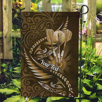 Personalised All Gold New Zealand Darts Garden Flag Aoteroa Fern Maori Galaxy Style LT14 Garden Flag Gold - Polynesian Pride