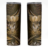 All Gold New Zealand Darts Skinny Tumbler Aoteroa Fern Maori Galaxy Style