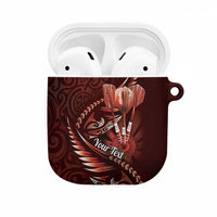 Personalised All Red New Zealand Darts AirPods Case Aoteroa Fern Maori Galaxy Style - Polynesian Pride