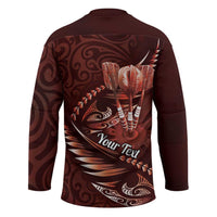 Personalised All Red New Zealand Darts Hockey Jersey Aoteroa Fern Maori Galaxy Style LT14 - Polynesian Pride