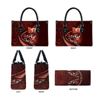 Personalised All Red New Zealand Darts Leather Bag Aoteroa Fern Maori Galaxy Style - undefined