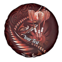 Personalised All Red New Zealand Darts Spare Tire Cover Aoteroa Fern Maori Galaxy Style LT14 - Polynesian Pride