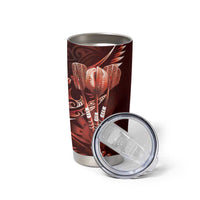 All Red New Zealand Darts Tumbler Cup Aoteroa Fern Maori Galaxy Style LT14 - Polynesian Pride