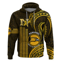 Hawaii Nanakuli High and Intermediate School Hoodie Polynesian Kakau Pattern LT14 Pullover Hoodie Gold - Polynesian Pride